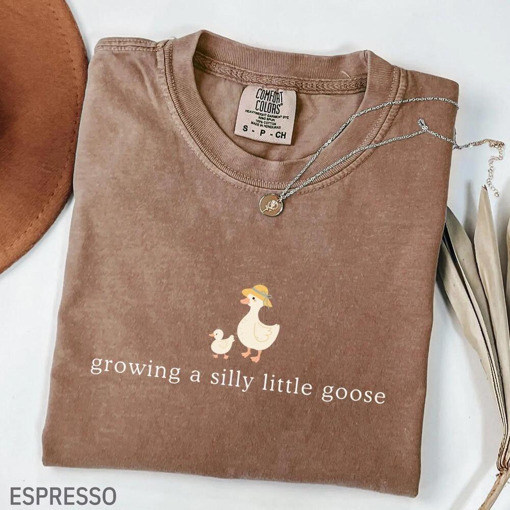 S Growing A Silly Little Goose Shirt, Cute Pregnancy Announcement t-shirt